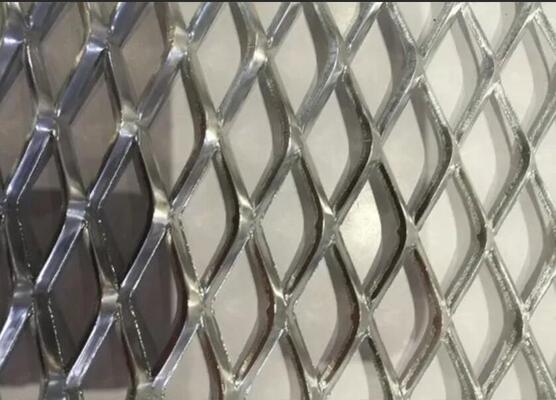 Galvanized Expanded Metal Screen Mesh Stainless Steel Diamond Hole Shape Customized