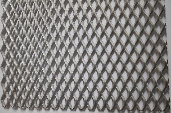 Aluminium Expanded Wire Mesh Screen Metal Sheet Diamond Hole Shape Customized