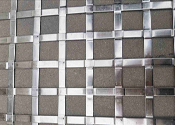 27mm होल 10mm X 1.5mm बुना हुआ फ्लैट मेटल मेश SS304 सुंदर रूप